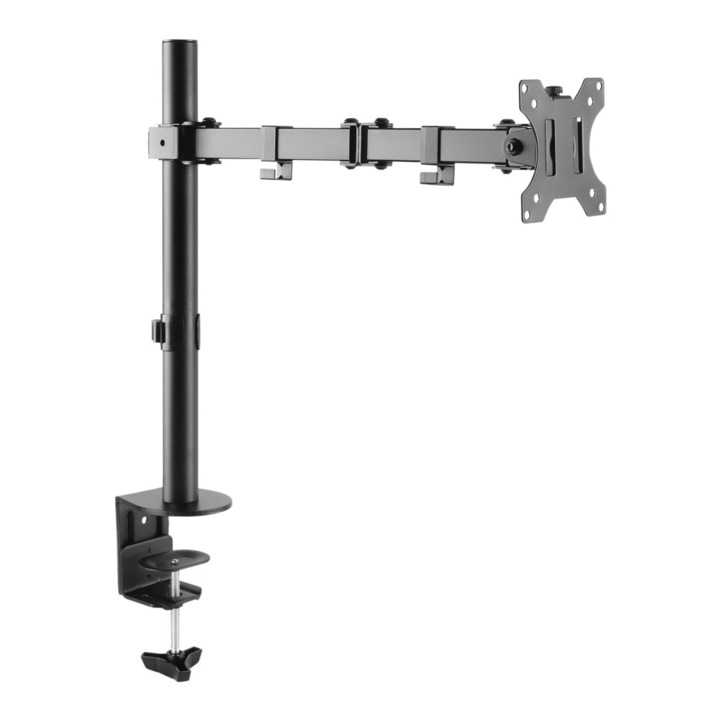 Suport de birou pentru monitor, brat articulat, reglabil, 13-32 inch(33cm-81cm), capacitate sustinere 8KG, Negru, Techly, ICA-LCD 503BK