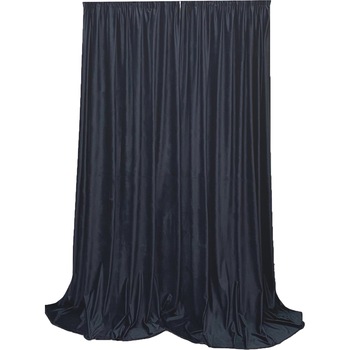 Set 2 draperii cu rejansa Velvet Liz Line, 140x245 cm, catifea, negru Set 2 draperii cu rejansa Velvet Liz Line, 140x245 cm, catifea, negru