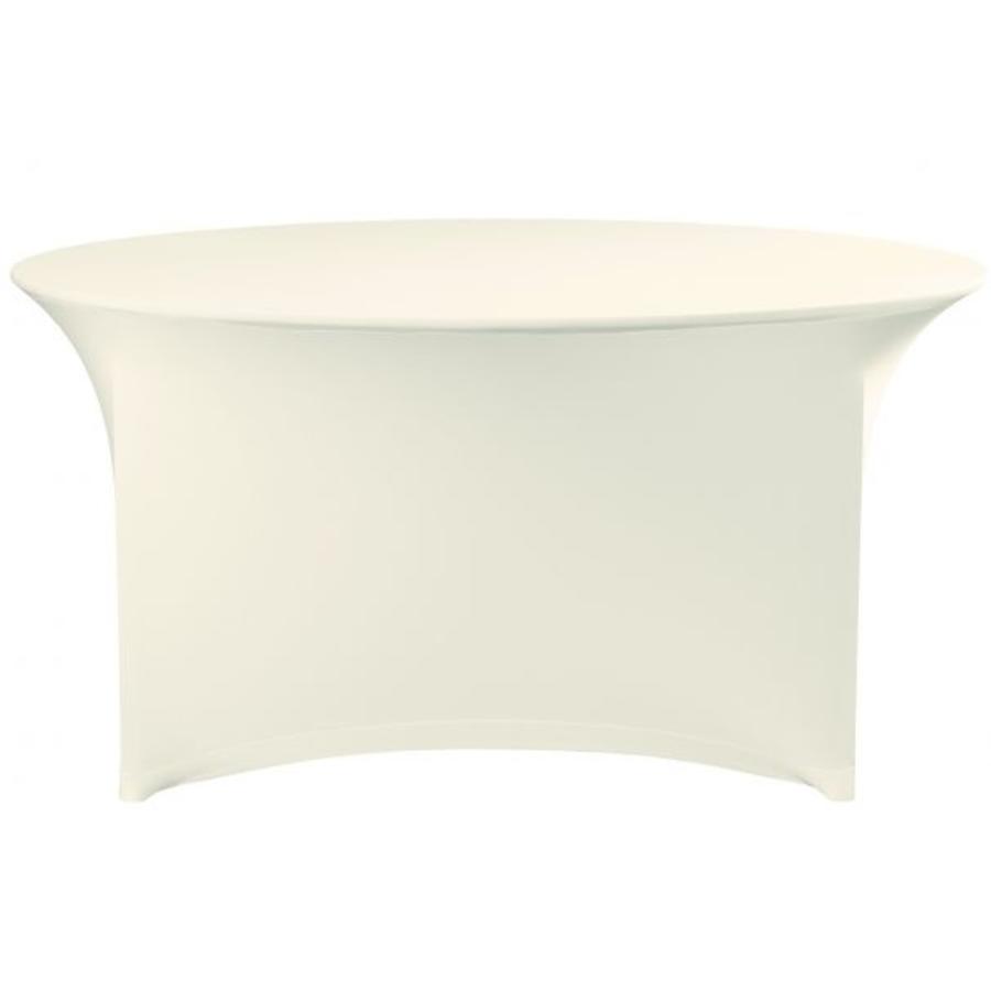 Fata de masa Symposium, Hendi, diametru 180 cm, crem, 90% poliester 10% elastan