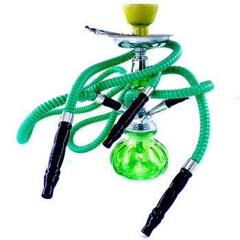 Narghilea Hookah Magic Emerald cu 3 furtunuri, 28 cm, verde Narghilea Hookah Magic Emerald cu 3 furtunuri, 28 cm, verde