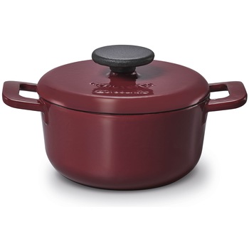 Oala cu capac Brabantia The Dutch, fonta emailata, inductie, 20 cm, 2.5 L, rosie Oala cu capac Brabantia The Dutch, fonta emailata, inductie, 20 cm, 2.5 L, rosie