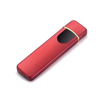 Bricheta Focus electrica slim cu incarcare USB, aprindere cu touch, waterproof, Culoare Rosu