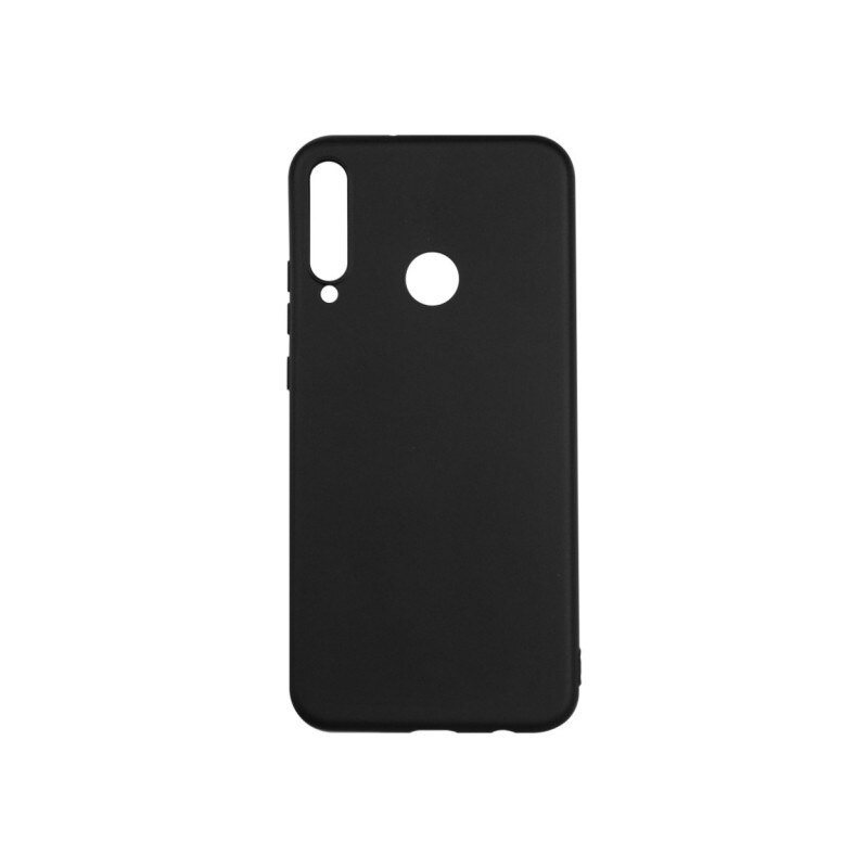 Husa Spate Forcell Silicone Pentru Huawei P40 Lite E, Alcantara La Interior - Negru