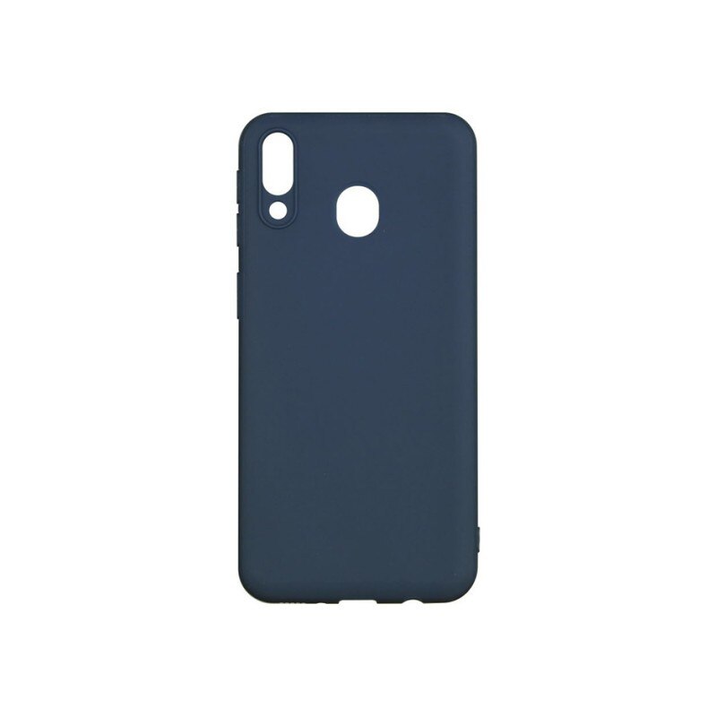 Husa Spate Forcell Silicone Pentru Samsung Galaxy A20e, Alcantara La Interior - Dark Blue