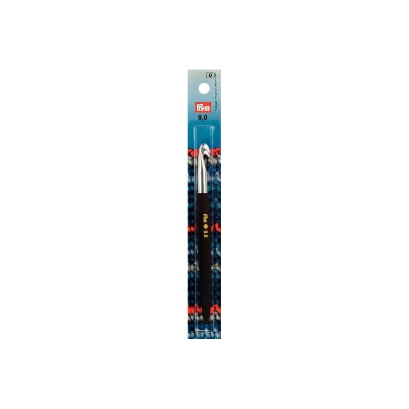 Croseta pentru lana, din aluminiu, cu maner ergonomic, 9 mm, lungime 16 cm, Prym