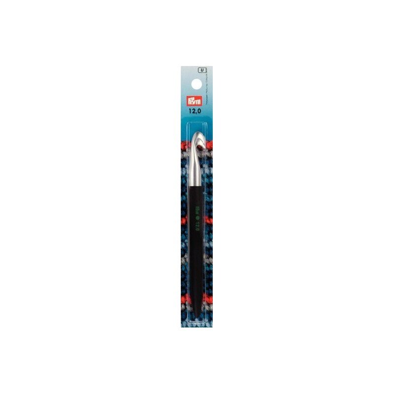 Croseta pentru lana, din aluminiu, cu maner ergonomic, 12 mm, lungime 17 cm, Prym