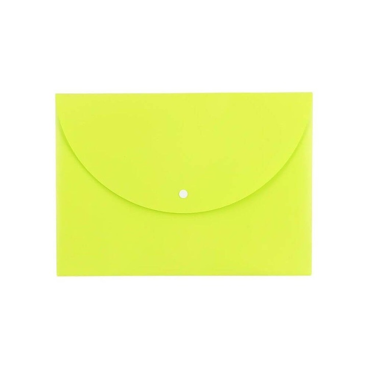 Mapa cu Capsa A4 Deli Rio, Plastic Verde Neon