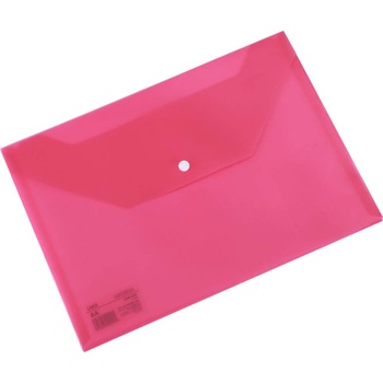 Mapa cu Capsa A4 Deli Rio, Plastic Roz Transparent Mapa cu Capsa A4 Deli Rio, Plastic Roz Transparent