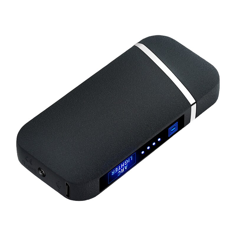 Bricheta MBrands electronica dublu arc ,carcasa metalica, buton touch, Fara Gaz ,incarcare USB, neagra