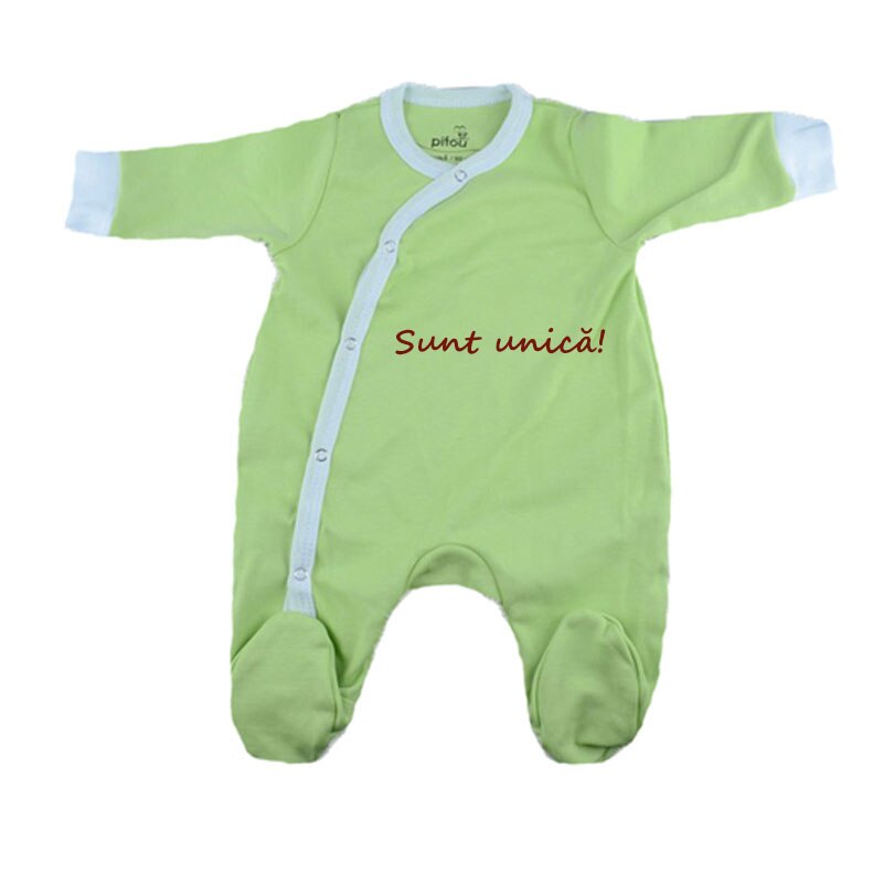 Salopeta cu maneca lunga pentru baieti Pifou Model 32 M32-V-1, Verde 62 CM