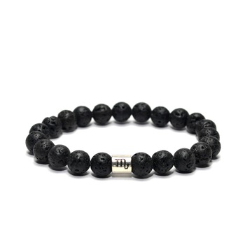 Bratara Zodiac cu margele negre, Kokoshell, talisman cu zodia Scorpion, unisex, 19-20 cm Bratara Zodiac cu margele negre, Kokoshell, talisman cu zodia Scorpion, unisex, 19-20 cm