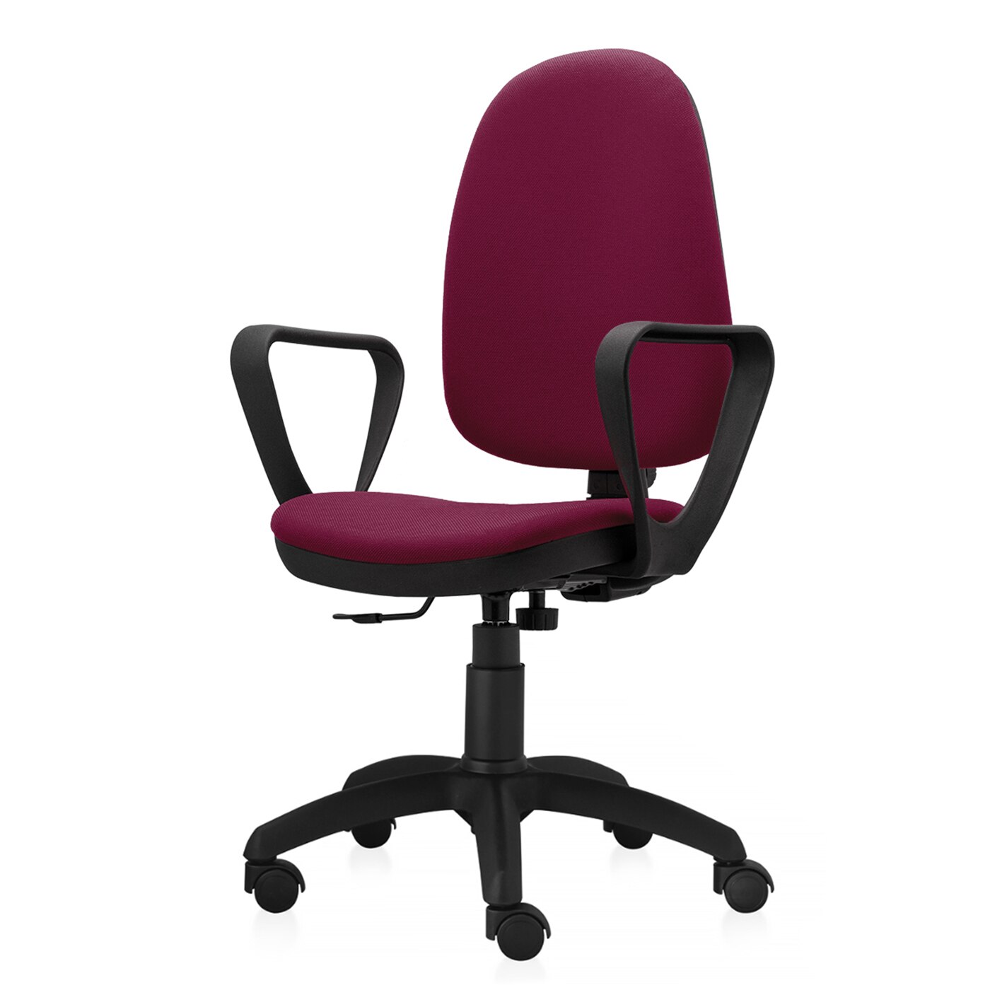Scaun ergonomic de birou TRAFFIC CHAIRS VICTORIA, tapiterie textil, BORDO, sezut si spatar tapitate