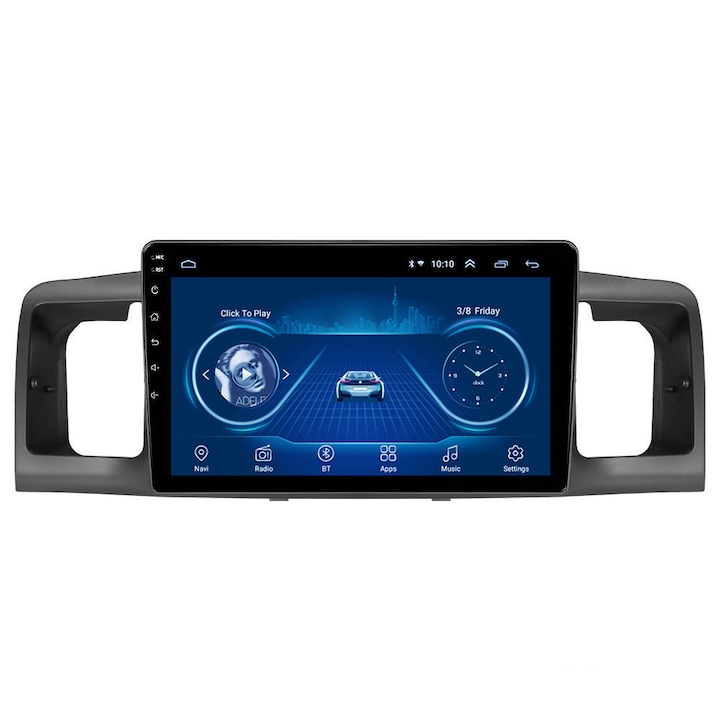 Мултимедия с навигация ZT, за Toyota Corolla, Byd, E120, Android 10.1, 4+1+16