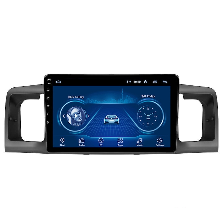 Мултимедия с навигация ZT, за Toyota Corolla, Byd, E120, Android, 4+1+16