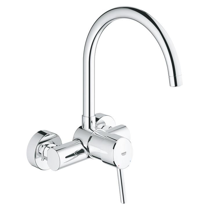 Смесител Grohe, Concetto, стенен монтаж, 46 mm керамичен картуш, възможност за завъртане на 360°