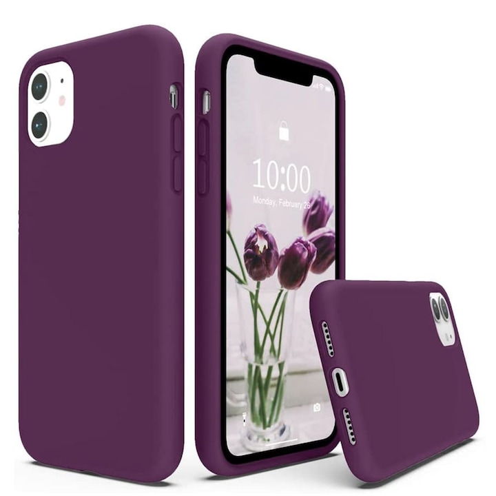 Кейс за iPhone 15 Plus - Techsuit Soft Edge Silicone - Plum Violet