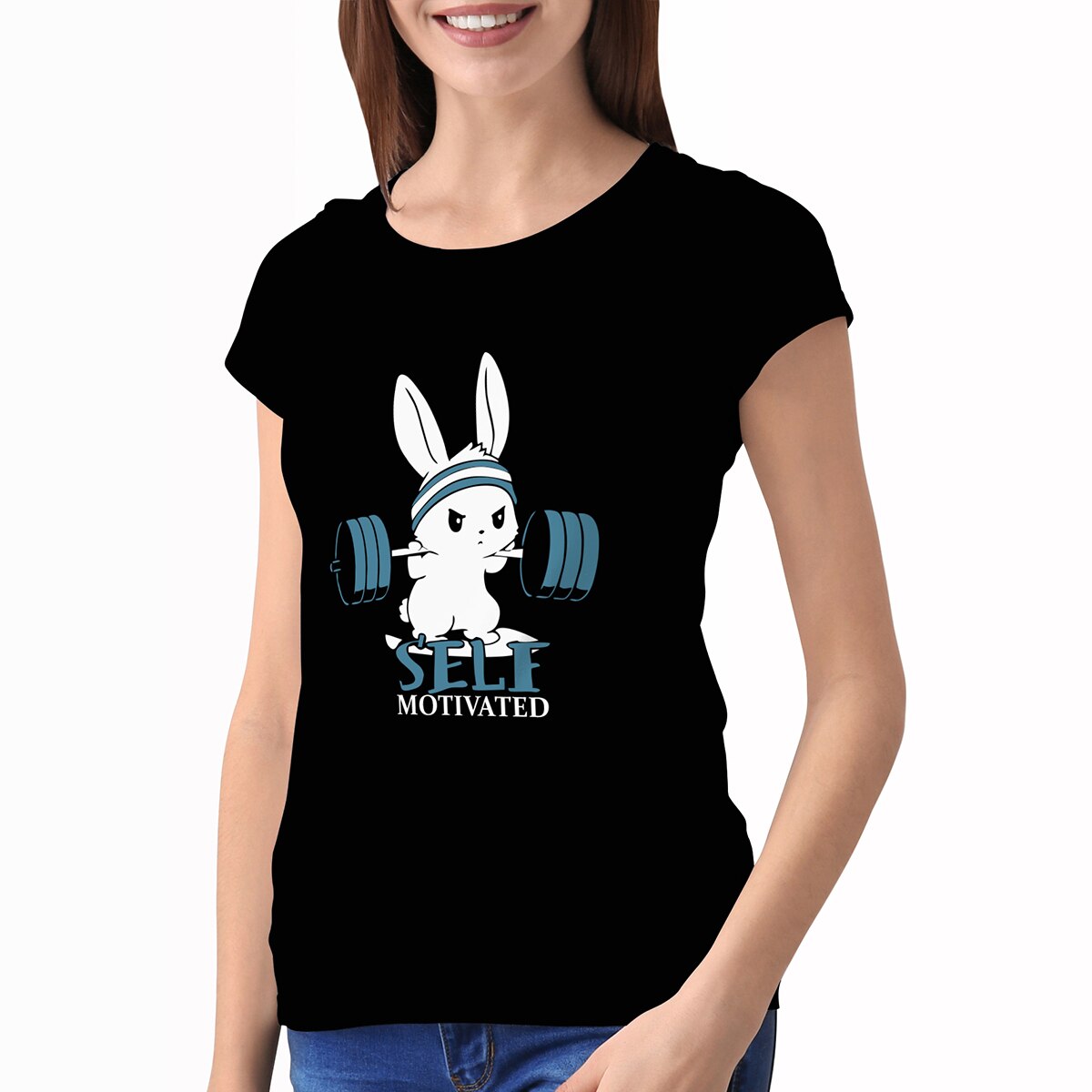 Tricou personalizat dama, Sol's Regent, Self Motivated, Negru, Marimea L