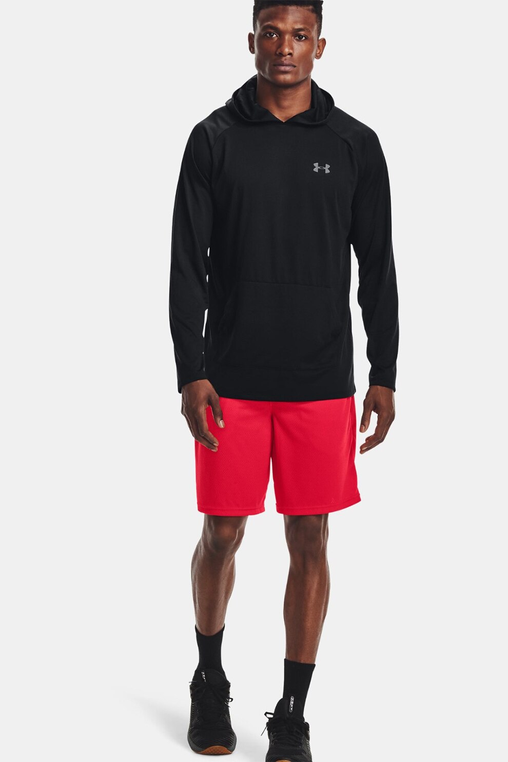 Under Armour, Pantaloni scurti din plasa pentru fitness Tech™, Rosu