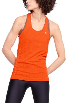 Under Armour, Top fara cusaturi pentru antrenament Melange, Oranj mandarina Under Armour, Top fara cusaturi pentru antrenament Melange, Oranj mandarina