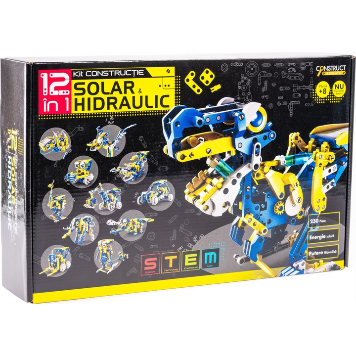 Kit robotica - Robot Solar si hidraulic 12 in 1
