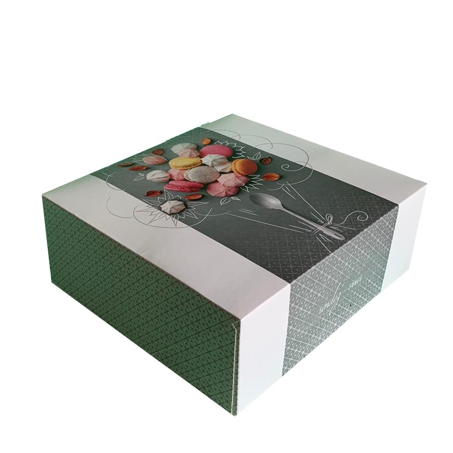 Cutie prajituri, REVO, cu capac, Multicolor, 20x20x10 cm