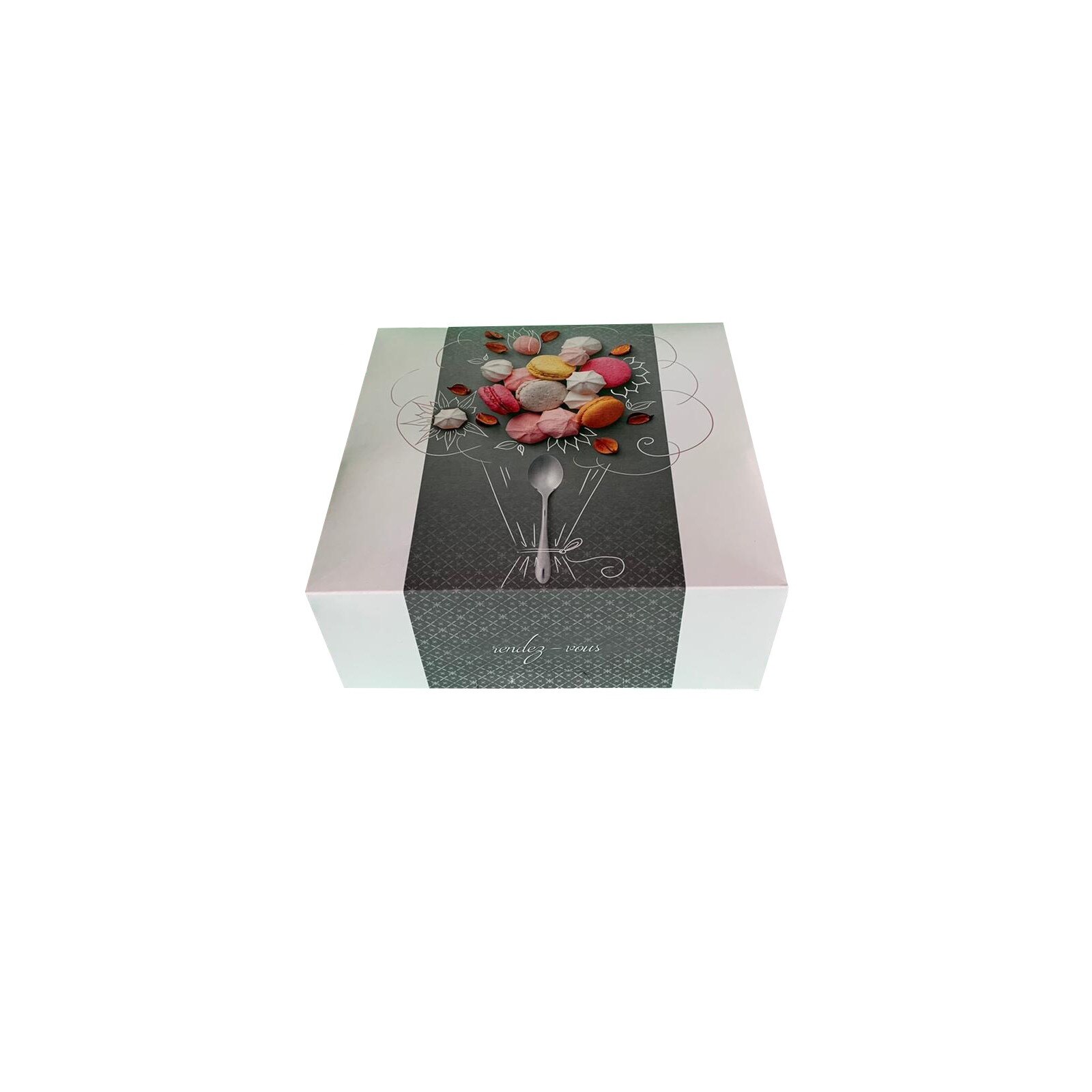 Cutie prajituri, REVO, cu capac, Multicolor, 18x18x8cm