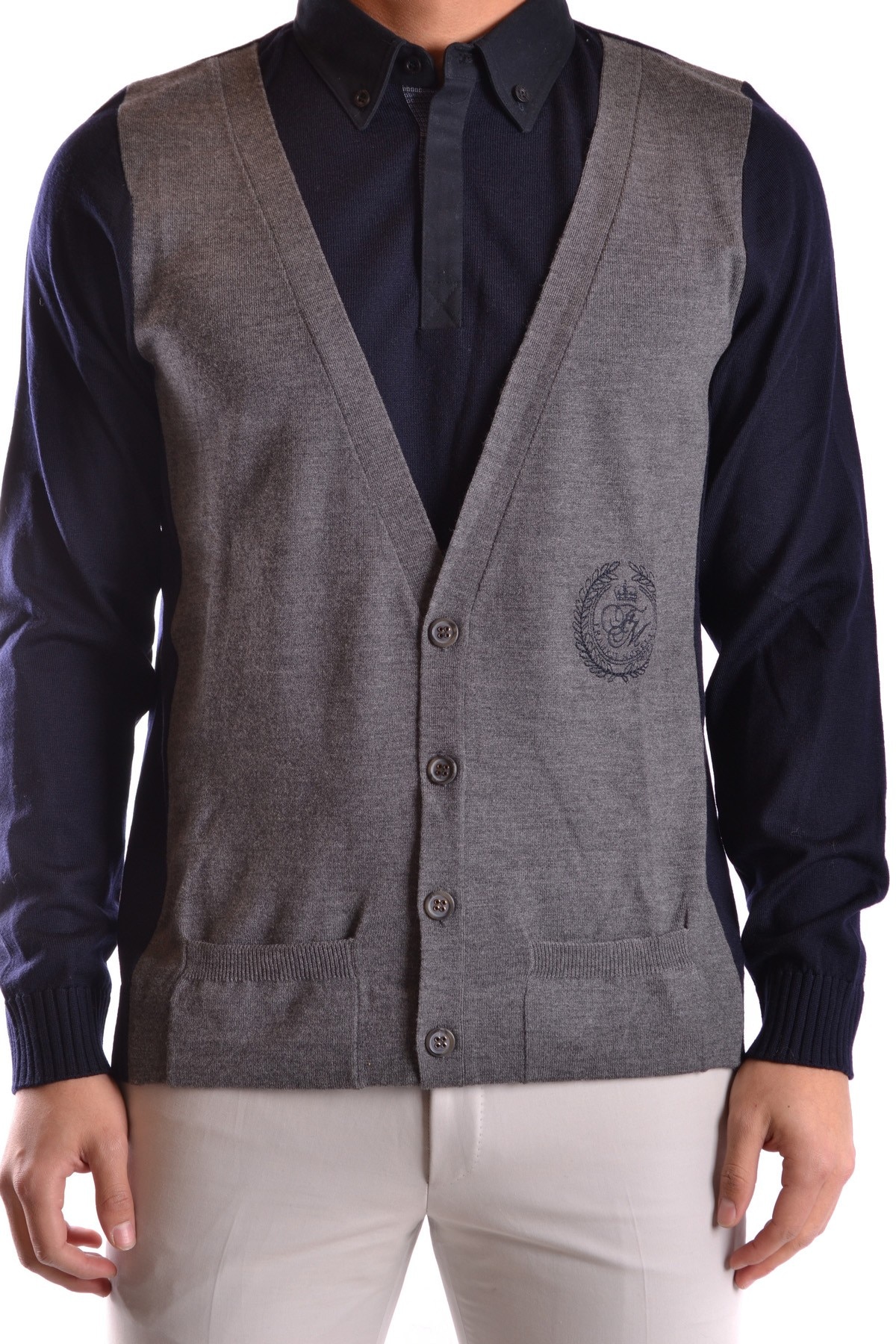 Bluza barbati Frankie Morello NN559, Bumbac, Albastru, L INTL