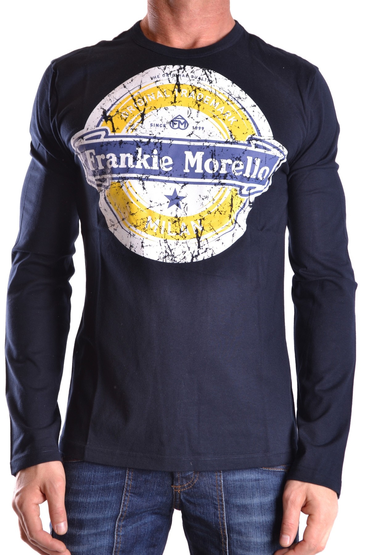 Bluza barbati Frankie Morello PT3486, Bumbac, Albastru
