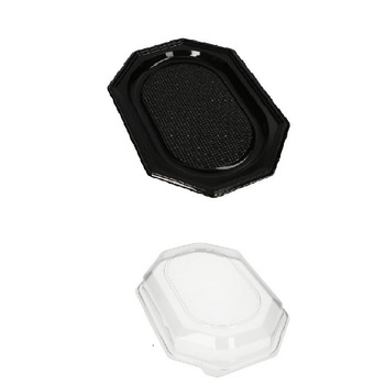 Set platou servire 35x25 cm cu capac ,10 buc Set platou servire 35x25 cm cu capac ,10 buc