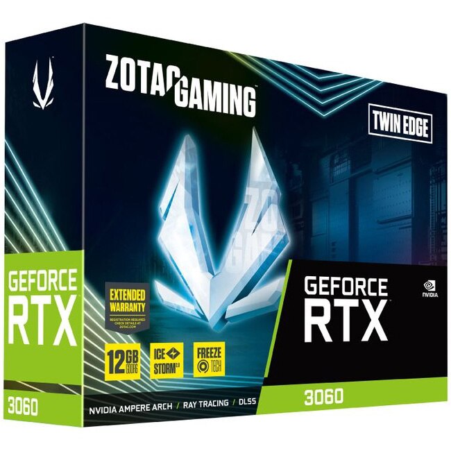 T*E様 ZOTAC GeForce RTX 3060 12GB Twin Ed Placa video ZOTAC GAMING GeForce® RTX™ 3060 Twin Edge OC