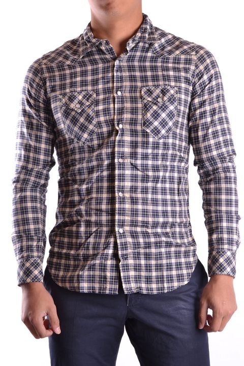 Camasa barbati Eleventy PT1243, Bumbac, Albastru, 39 EU