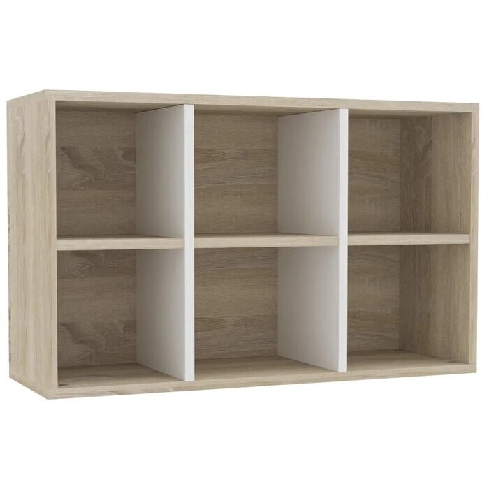 Biblioteca Savigne, maro/alba, 97,8 x 66 x 30 cm