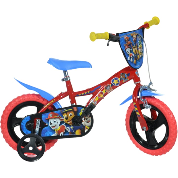 Велосипед Dino Bikes, За деца, 12'', Paw Patrol, Червен