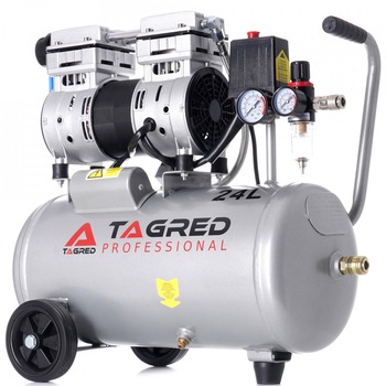 Compresor de aer profesional fara ulei 24L 8 bari 750W 180 l/min 60dB TA370 Compresor de aer profesional fara ulei 24L 8 bari 750W 180 l/min 60dB TA370
