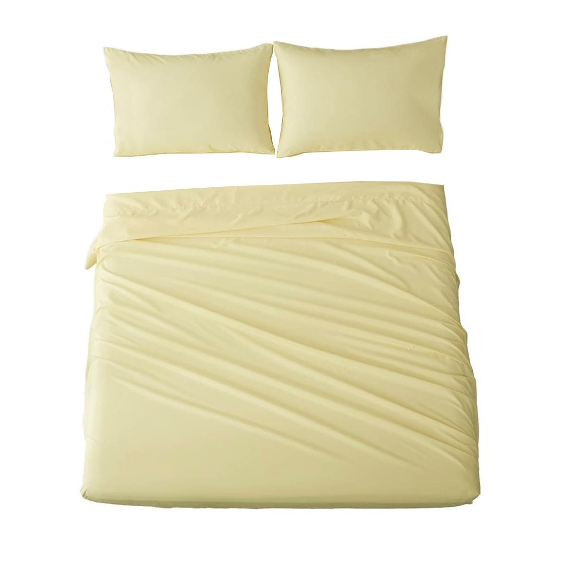 Set lenjerie 3 piese, Metru Patrat, crem deschis, ivory, format din husa pentru pilota 120/200 si 2 fete de perna 70/70