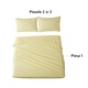 Set lenjerie 3 piese, Metru Patrat, crem deschis, ivory, format din husa pentru pilota 160/200 si 2 fete de perna 50/70