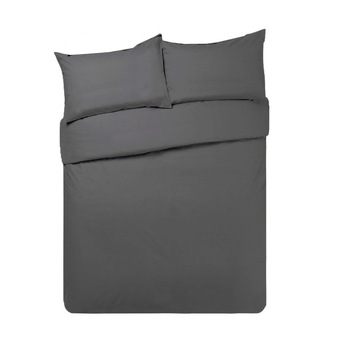 Set lenjerie 3 piese, Metru Patrat, gri, format din husa pentru pilota 140/200 si 2 fete de perna 50/70 Set lenjerie 3 piese, Metru Patrat, gri, format din husa pentru pilota 140/200 si 2 fete de perna 50/70