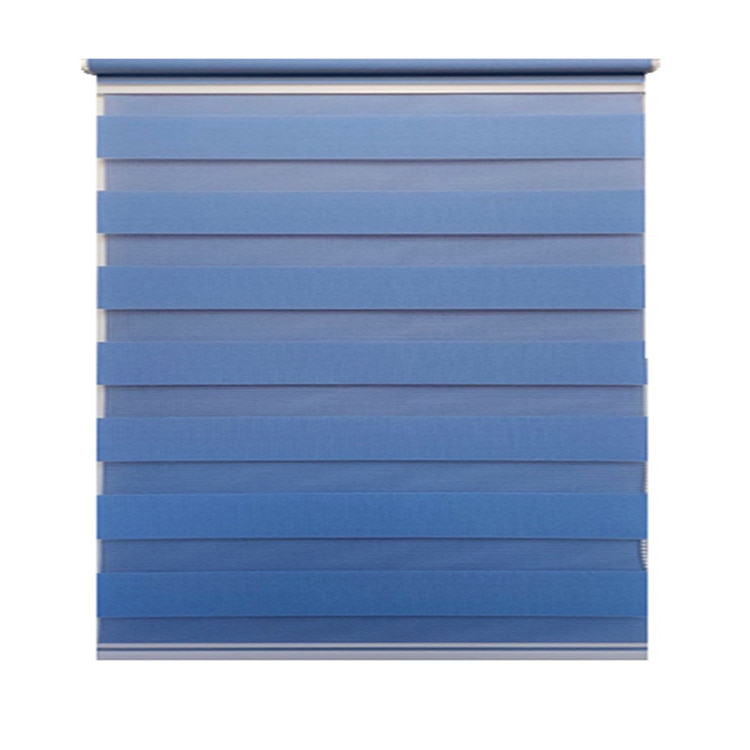 Jaluzea tip Rulou textil MAXI,Deko Design,Rolete Zebra Day & Night Luxury High Quality, 150x240cm,ZW20,culoare albastru,accesorii albe