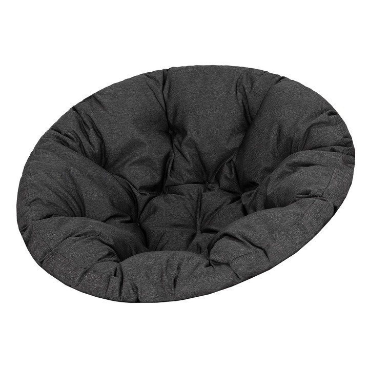 Възглавница за градински стол, Ecolen, "Soa", Черна, 114x114x8 см, Hobbydog