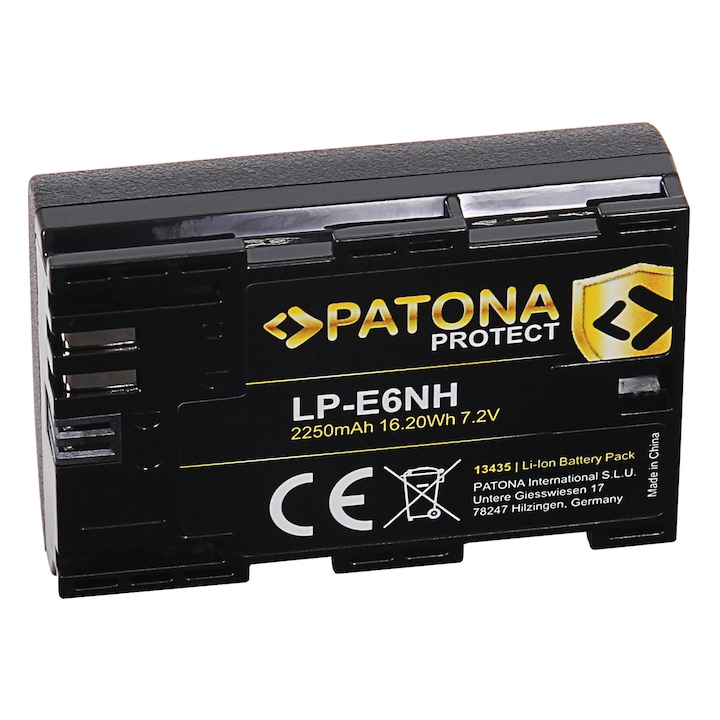 Patona Protect akkumulátor, Canon LP-E6NH, Canon EOS R5, EOS R6 kompatibilis