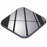 incarcator wireless de birou tanat  glass  15w fast charge din aluminiu cu sticla super slim chipset qualcomm compatibil samsung apple huawei sony nokia xiaomi lenovo oppo negru imagen 33_0_
0