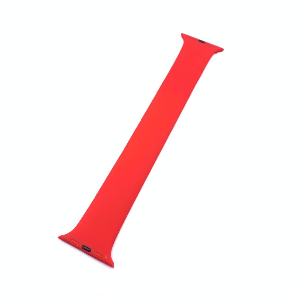 Curea Silicon Elastica Compatibila Apple Watch Seria 1, 2, 3, 4, 5, 6, SE, pentru 42/44mm Rosie