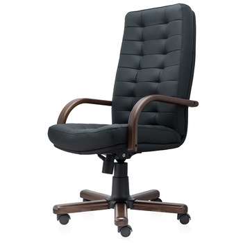 Scaun directorial de birou TRAFFIC CHAIRS VERTEBRA, NEGRU, piele naturala, brate din lemn masiv, baza din fier acoperita cu lemn, mecanism balans Scaun directorial de birou TRAFFIC CHAIRS VERTEBRA, NEGRU, piele naturala, brate din lemn masiv, baza din fier acoperita cu lemn, mecanism balans