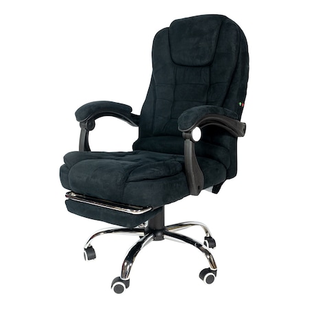 Scaun de birou ergonomic cu suport pentru picioare, Functie masaj, Piele de caprioara, Artnico Velo 3.0 Negru