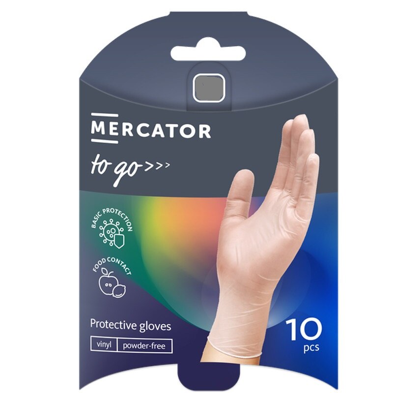 Set 10 manusi de unica folosinta Mercator Vinyl TO-GO marimea L