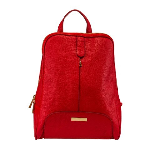 Rucsac dama,piele,Toro Nero,Maja,rosu