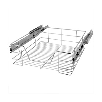Sertar pentru dulap de bucatarie, Telescopic, Argintiu, 50 cm Sertar pentru dulap de bucatarie, Telescopic, Argintiu, 50 cm