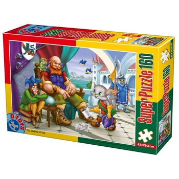 Puzzle Motanul incaltat, 160 piese, multicolor, D-Toys, + 5 ani Puzzle Motanul incaltat, 160 piese, multicolor, D-Toys, + 5 ani