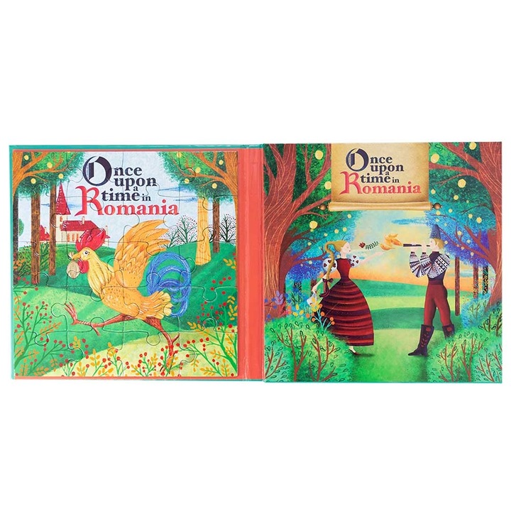 Set 2 puzzle-uri magnetice, inspiratie povesti din folclorul romanesc, 40 piese