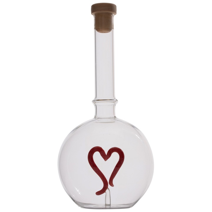 Sticla balon 500 ml cu figurina inima